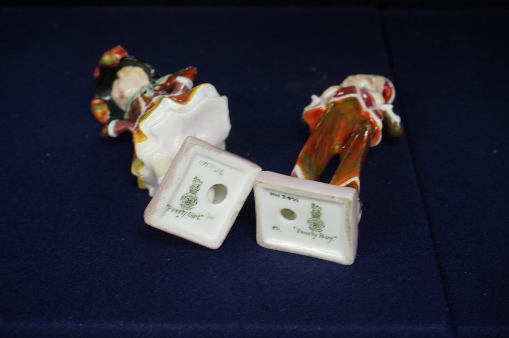 A pair of Royal Doulton figures, Pearly Boy, HN2055, and Pearly Girl, HN2036, 15cm high